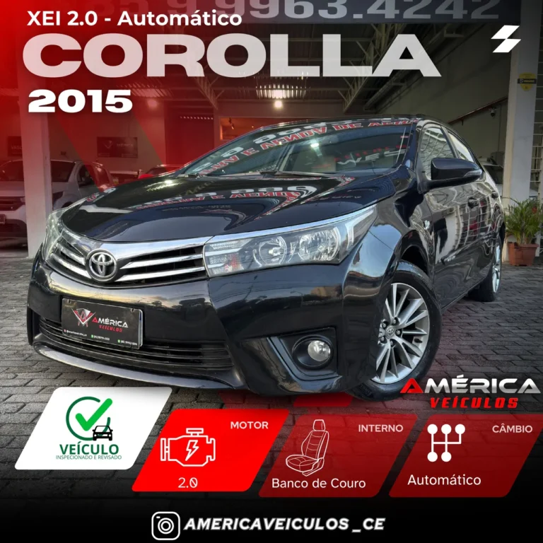 Corolla 2015 – XEI 2.0 – aceitamos trocas